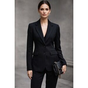 Alexander Wang Black Wool Blend Blazer Women's Size 4 Tailored Jacket